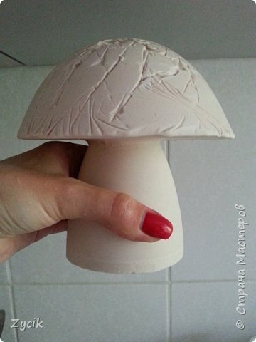 Грибы из гипса