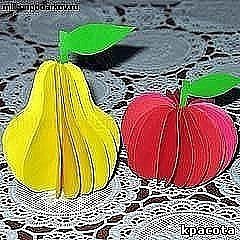 Объемные фрукты из цветной бумаги