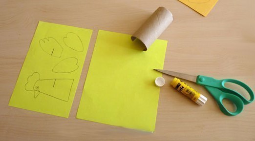 Курочка из картонного рулончика Курочка из картонного рулончика