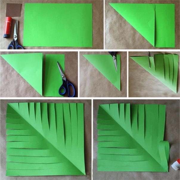 Ёлочка из цветной бумаги Ёлочка из цветной бумаги