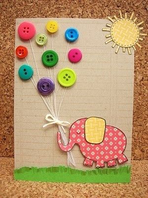 Поделки и аппликации из пуговиц 