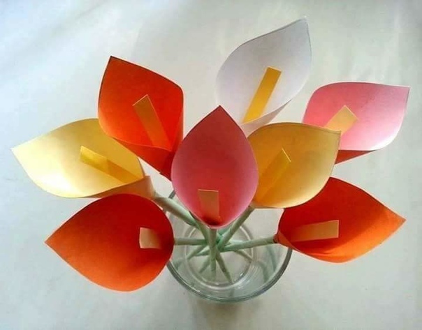 Оригинально и просто. цветы из бумаги. правда, супер?!!!