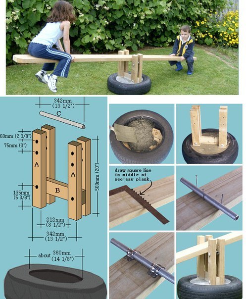 Оформление детской площадки на даче