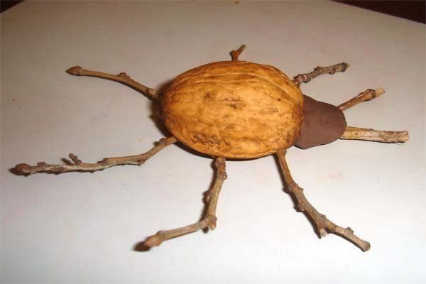 Поделки из скорлупы грецкого ореха.