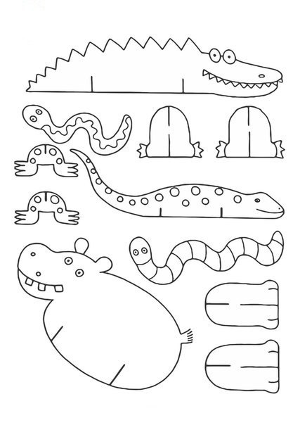 Веселый зоопарк из картона