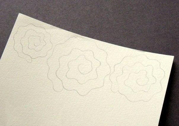 Объемные розы из бумаги для открыток