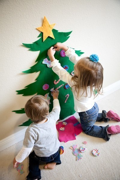 Елочки из фетра