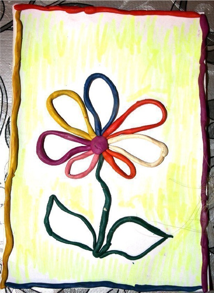 Картины из пластилиновых жгутиков