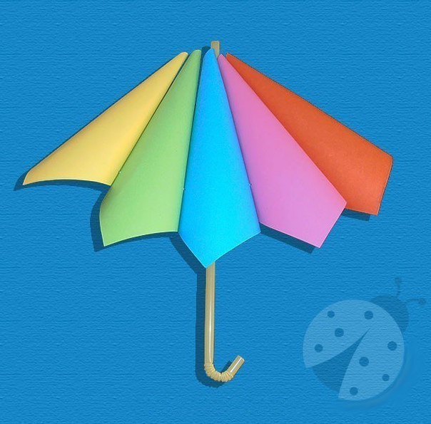 Объемная аппликация из цветной бумаги