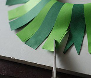 Новогодний венок из бумаги Новогодний венок из бумаги