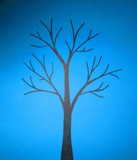 Аппликация из ваты "зима" Аппликация из ваты "зима"