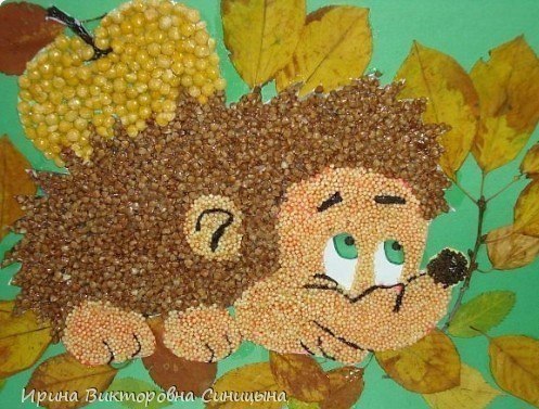 Фантазируем вместе с детьми. поделки из круп.