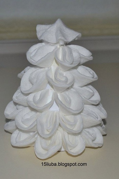 Елочка из ватных дисков Елочка из ватных дисков