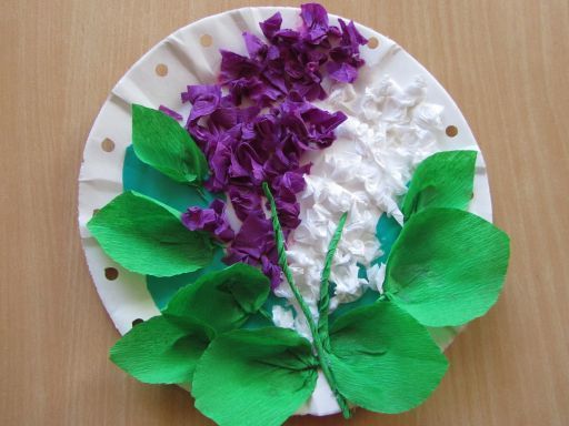 Сирень из гофрированной бумаги