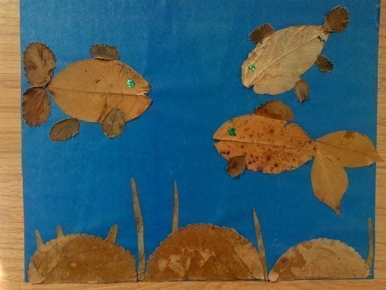 Аппликация из листьев Аппликация из листьев