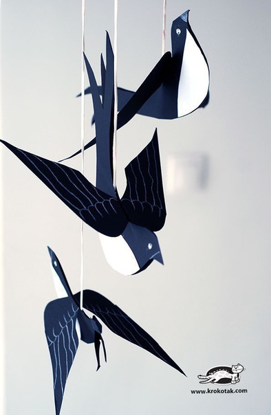 Ласточки из бумаги