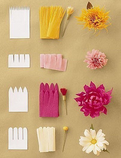 Делаем цветы из бумаги