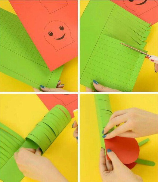 Поделка из бумаги "веселая гусеница" Поделка из бумаги "веселая гусеница"