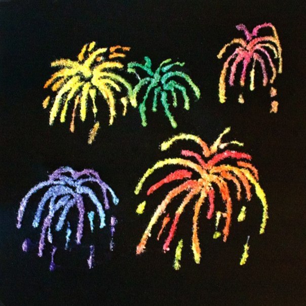 Как нарисовать салют. <div><br></div>