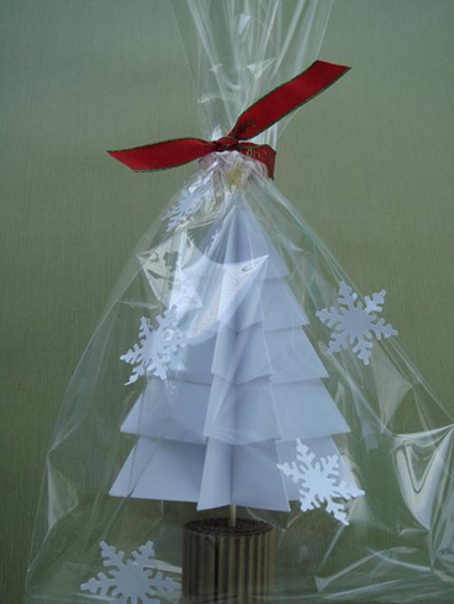 Елочки из бумаги. мастер-класс