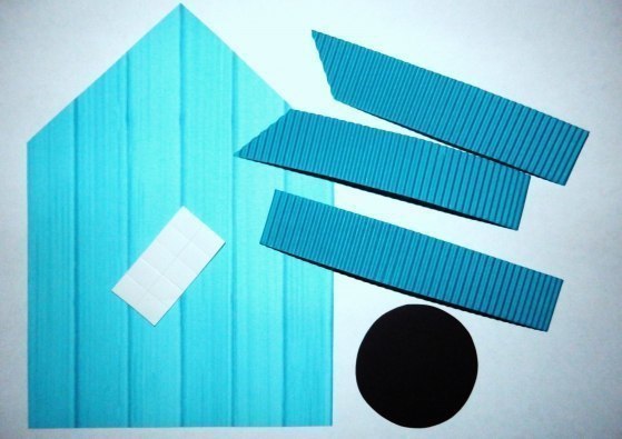 Скворечник из цветного картона