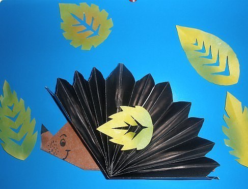 Поделки из бумаги "ёжики"