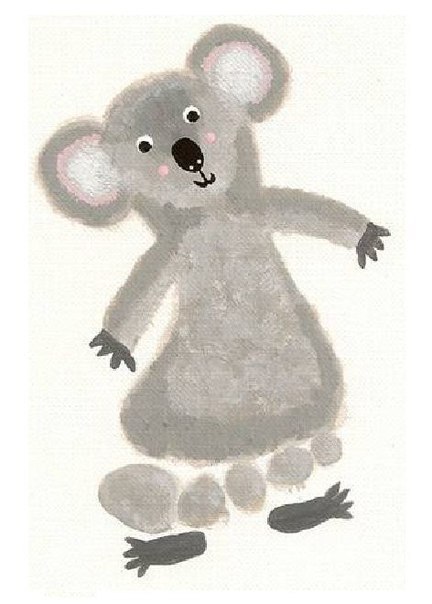 Риcунки из отпечатков ножек