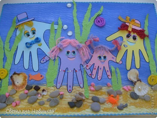 Занятия с детьми: лебедь и другие идеи из ладошек