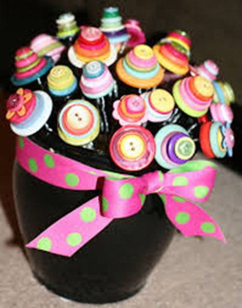 Поделки из пуговиц ✂