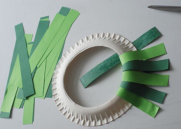 Новогодний венок из бумаги Новогодний венок из бумаги