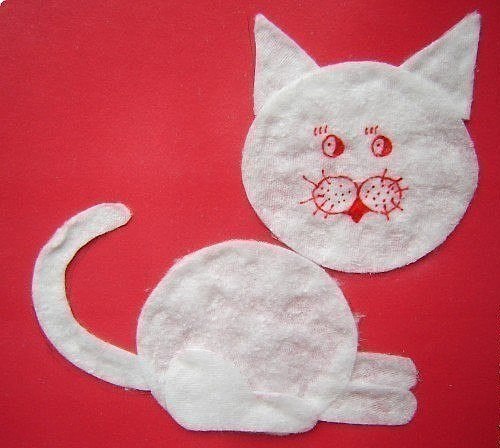 Поделки с детьми из ватных дисков Поделки с детьми из ватных дисков