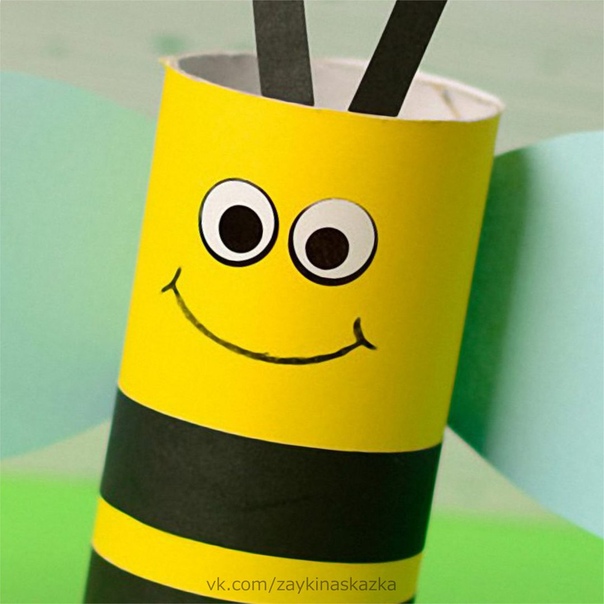 Пчёлка из картонного рулона