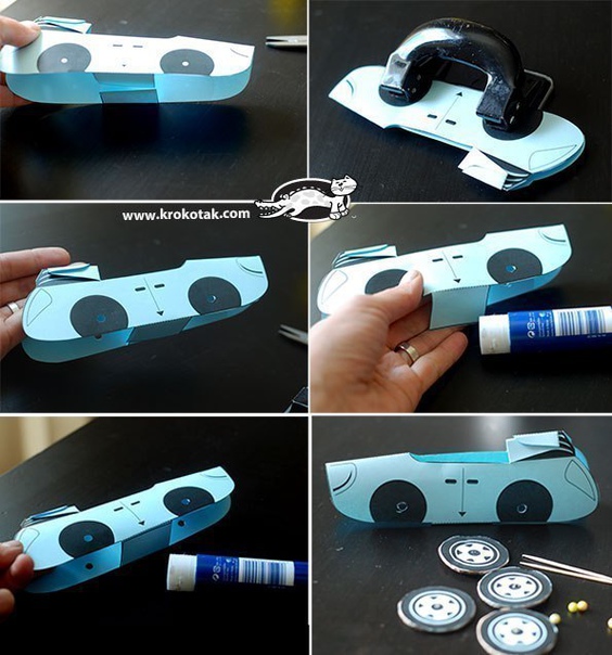 Машинка из бумаги Машинка из бумаги