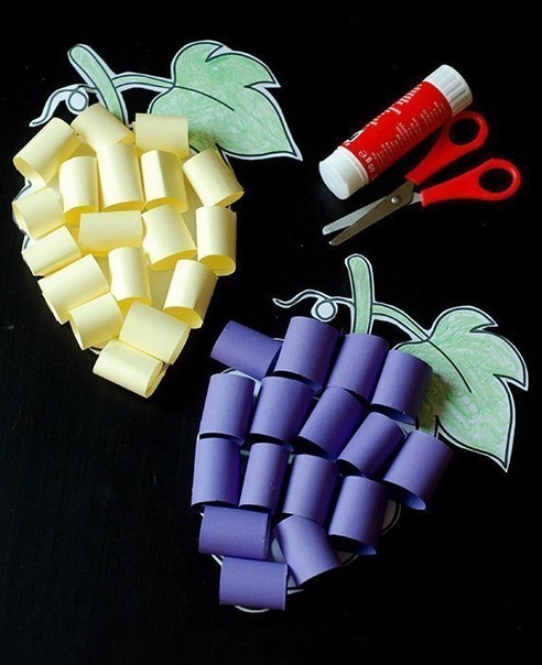 Объёмная аппликация «грозди винограда»