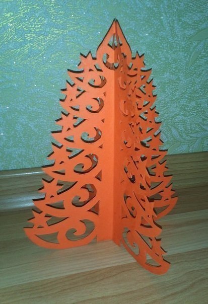 Красивая ёлочка из бумаги