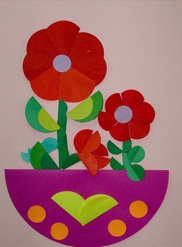 Аппликация из кружочков Аппликация из кружочков