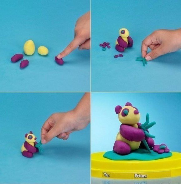 Лепим с детьми простые зверушки и фрукты