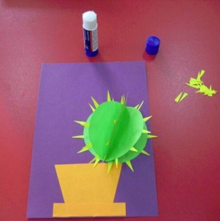 Объемная аппликация "Кактус" Объемная аппликация "Кактус"