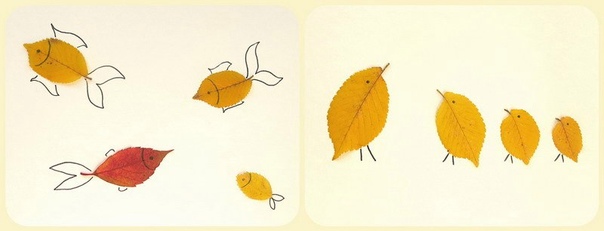 Поделки из осенних листьев.