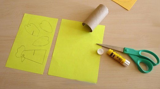 Курочка из картонного рулончика Курочка из картонного рулончика