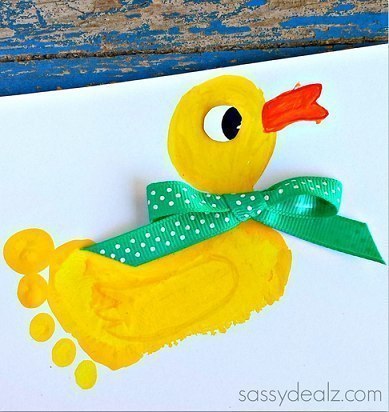 Риcунки из отпечатков ножек