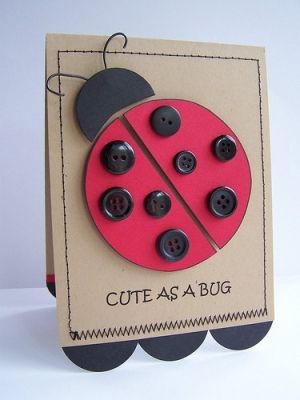 Открытки с пуговицами