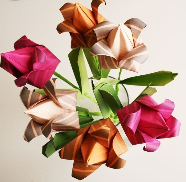 Тюльпаны в технике оригами Тюльпаны в технике оригами