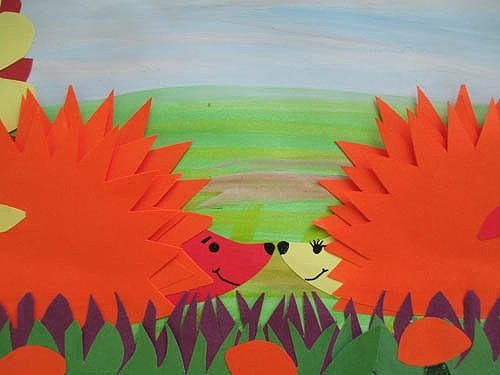 Поделки из бумаги "ёжики"