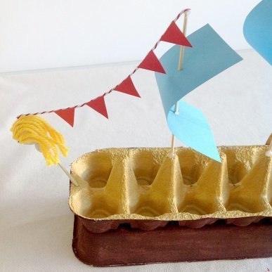 Кораблик из яичных лотков Кораблик из яичных лотков