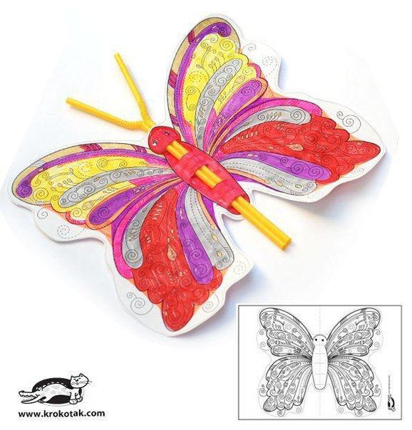 Насекомые из бумаги и коктейльных трубочек