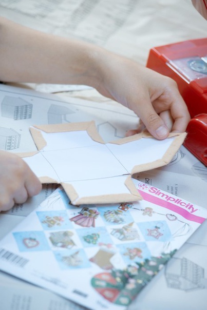 Новогодний домик из фетра