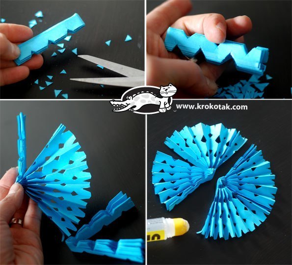 Снежинка из "гармошек" Снежинка из "гармошек"