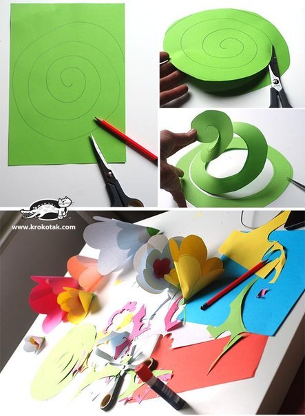 Объёмная аппликация "цветы"