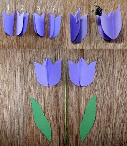 Поделки. тюльпаны в горшочке из бумаги. Поделки. тюльпаны в горшочке из бумаги.